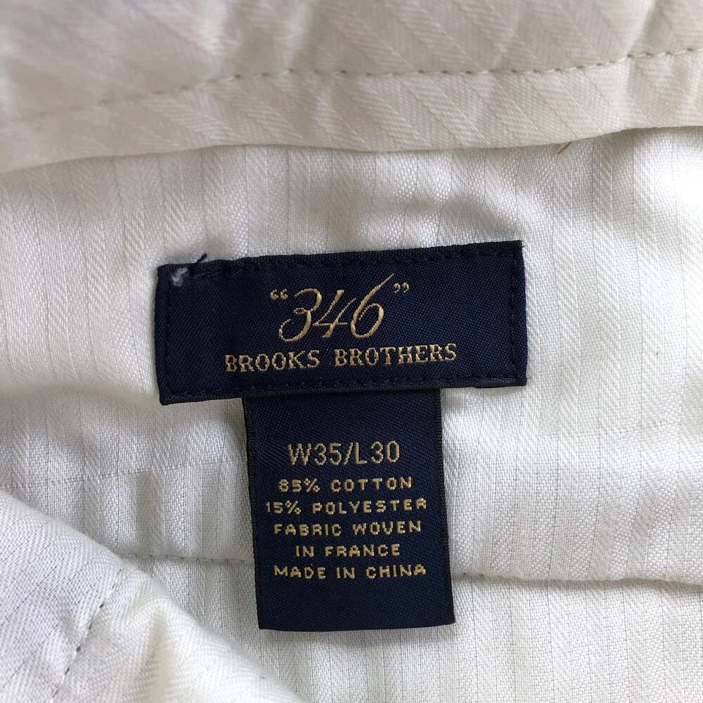 Brooks Brothers Pants Mens 35x30 Brown Corduroy Dress Pleated Straight Leg 346